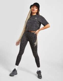 SikSilk Leopard Print Crop T-shirt Dames -Dameskledingwinkel jd 503481 c