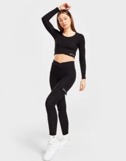 Gym King Ribbed Long Sleeve Cross Top -Dameskledingwinkel jd 523219 c