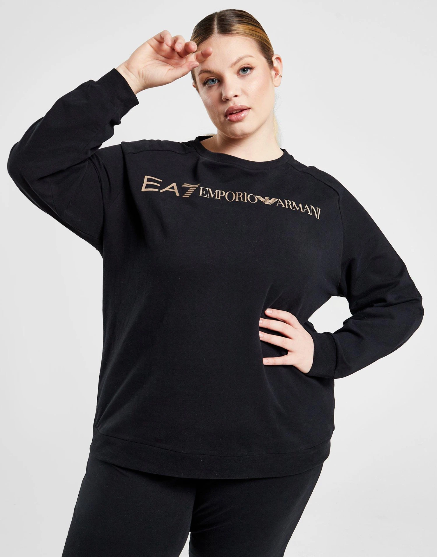 Emporio Armani EA7 Plus Size Logo Crew Tracksuit 5 Emporio Armani EA7 Plus Size Logo Crew Tracksuit - Afbeelding 3