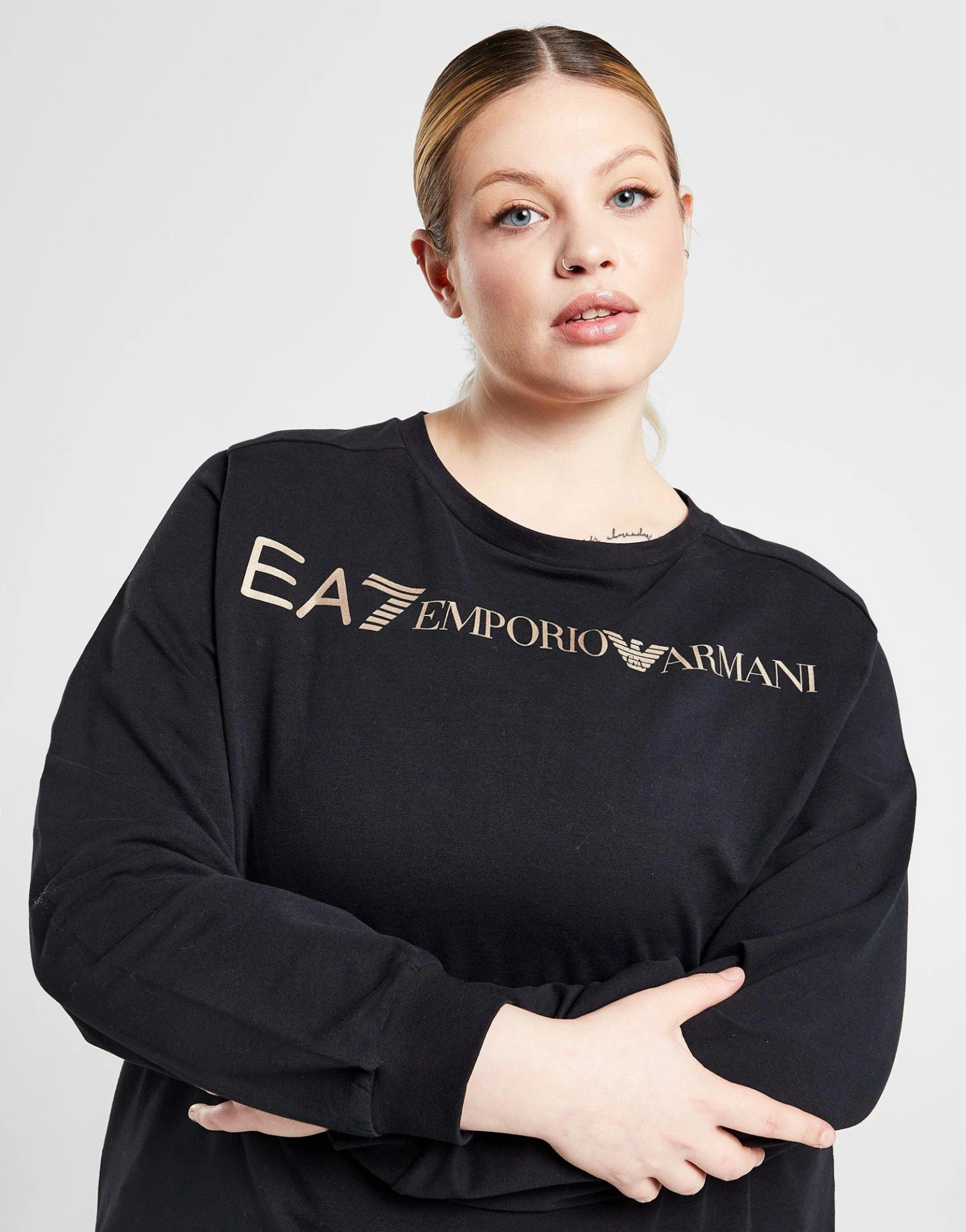 Emporio Armani EA7 Plus Size Logo Crew Tracksuit 8 Emporio Armani EA7 Plus Size Logo Crew Tracksuit - Afbeelding 6