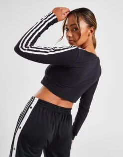 Adidas Originals 3-Stripes Button Long Sleeve Top -Dameskledingwinkel jd 628548 c