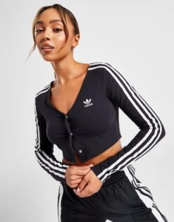 Adidas Originals 3-Stripes Button Long Sleeve Top -Dameskledingwinkel jd 628548 d