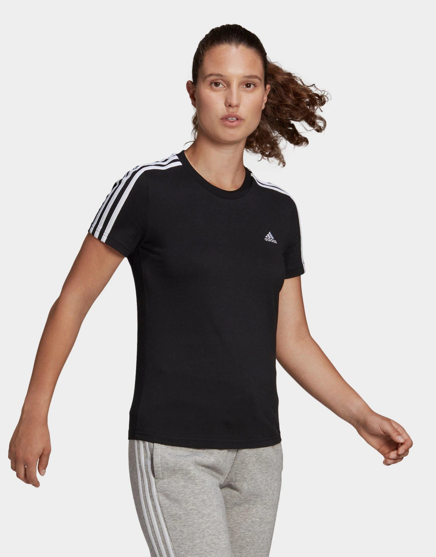 Adidas Essentials Slim 3-Stripes T-shirt 4 Adidas Essentials Slim 3-Stripes T-shirt - Afbeelding 2
