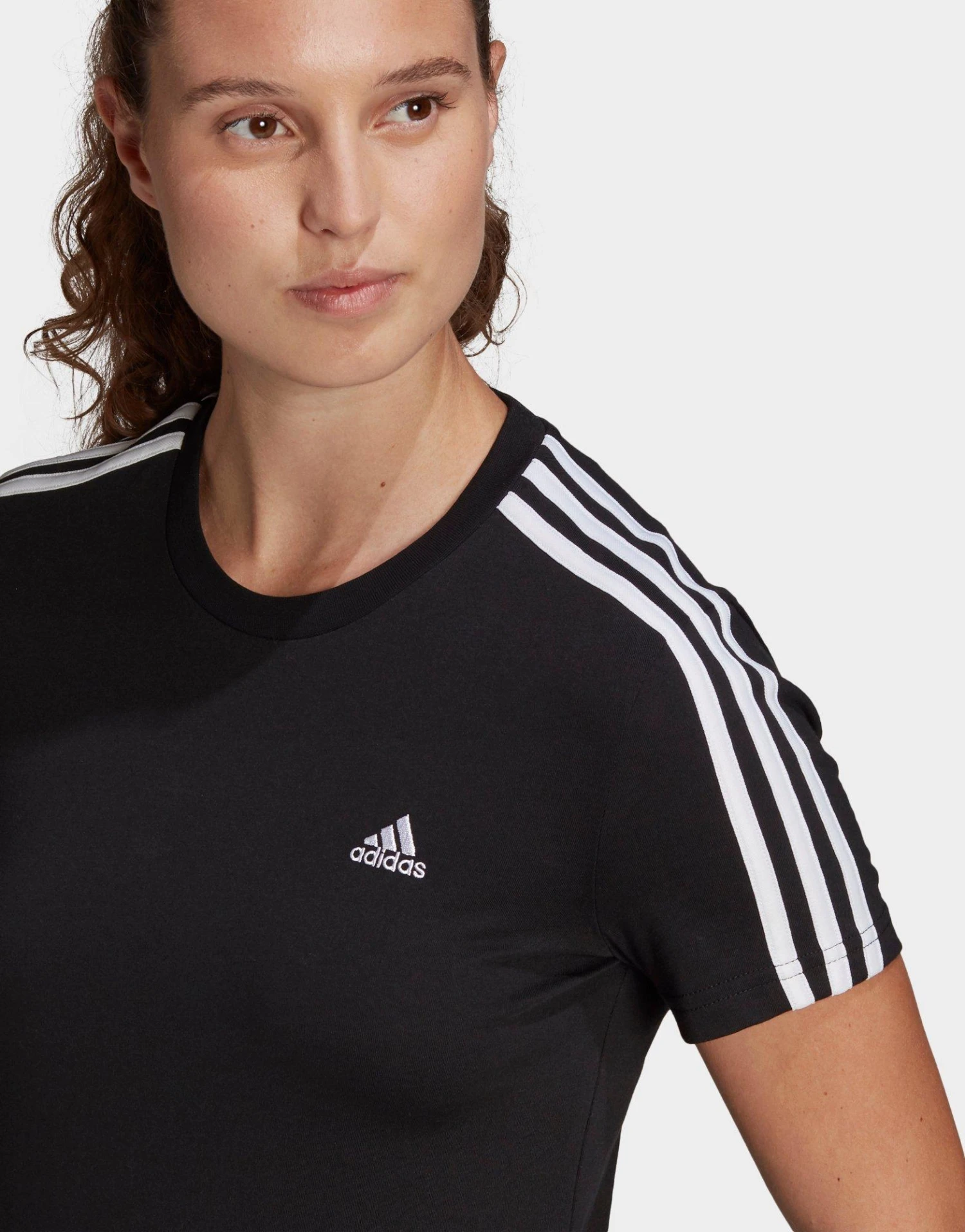 Adidas Essentials Slim 3-Stripes T-shirt 6 Adidas Essentials Slim 3-Stripes T-shirt - Afbeelding 4