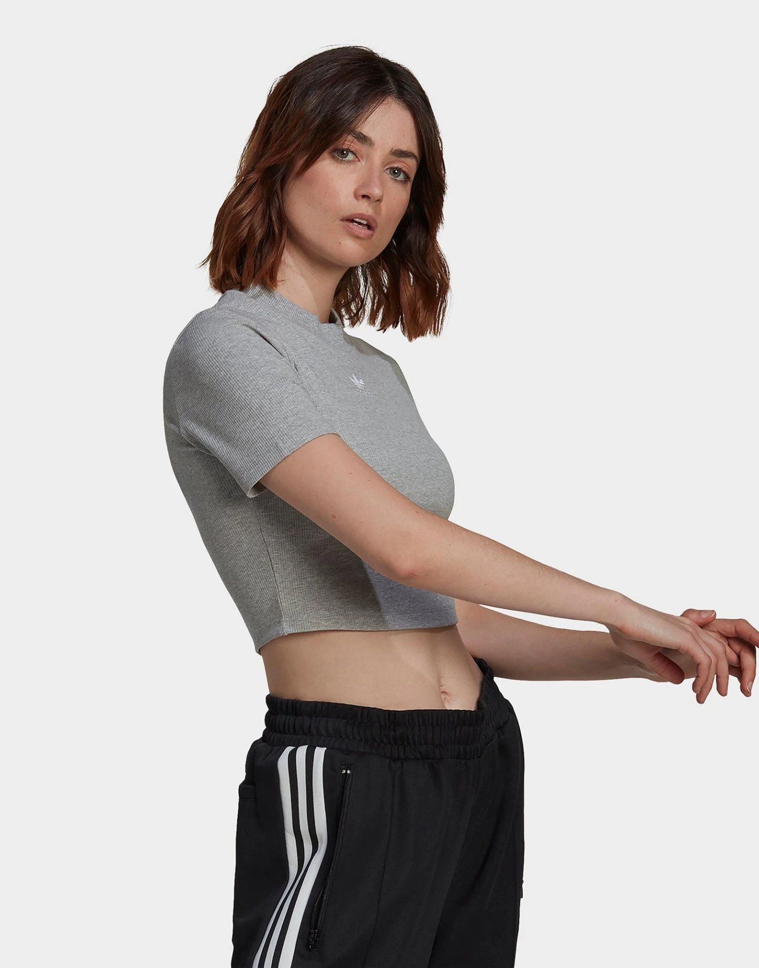 Adidas Originals Adicolor Essentials Rib Cropped T-shirt 4 Adidas Originals Adicolor Essentials Rib Cropped T-shirt - Afbeelding 2
